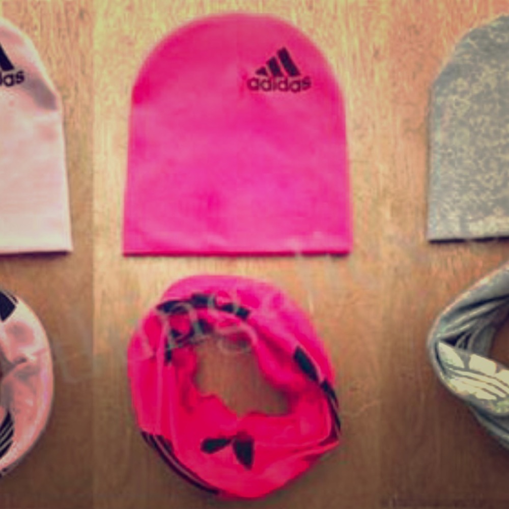 Kids Adidas hat and tube scarf